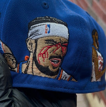 Royal Blue Knicks In 4 Custom Fitted Cap Go 1 Size Up!!!!!